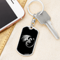 Dragon Swivel Keychain Dog Tag Stainless Steel or 18k Gold-Express Your Love Gifts