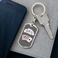Dream Big Gambler Keychain Stainless Steel or 18k Gold Dog Tag Keyring-Express Your Love Gifts