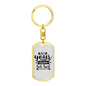 Dreams Set Soil Keychain Stainless Steel or 18k Gold Dog Tag Keyring-Express Your Love Gifts