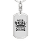 Dreams Set Soil Keychain Stainless Steel or 18k Gold Dog Tag Keyring-Express Your Love Gifts