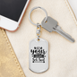 Dreams Set Soil Keychain Stainless Steel or 18k Gold Dog Tag Keyring-Express Your Love Gifts