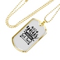 Dreams Set Soil Necklace Stainless Steel or 18k Gold Dog Tag 24" Chain-Express Your Love Gifts