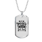 Dreams Set Soil Necklace Stainless Steel or 18k Gold Dog Tag 24" Chain-Express Your Love Gifts