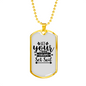 Dreams Set Soil Necklace Stainless Steel or 18k Gold Dog Tag 24" Chain-Express Your Love Gifts