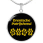 Drentsche Patrijshond Mama Circle Necklace Stainless Steel or 18k Gold 18-22" Dog Owner Lover-Express Your Love Gifts