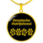 Drentsche Patrijshond Mama Circle Necklace Stainless Steel or 18k Gold 18-22" Dog Owner Lover-Express Your Love Gifts