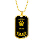 Drever Dad Dog Necklace Stainless Steel or 18k Gold Dog Tag W 24" Dog Owner Lover-Express Your Love Gifts