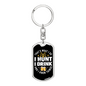 Drink & Hunt Keychain Stainless Steel or 18k Gold Dog Tag Keyring-Express Your Love Gifts