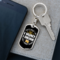 Drink & Hunt Keychain Stainless Steel or 18k Gold Dog Tag Keyring-Express Your Love Gifts