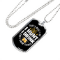 Drink & Hunt Necklace Stainless Steel or 18k Gold Dog Tag 24" Chain-Express Your Love Gifts