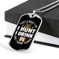 Drink & Hunt Necklace Stainless Steel or 18k Gold Dog Tag 24" Chain-Express Your Love Gifts