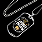 Drink & Hunt Necklace Stainless Steel or 18k Gold Dog Tag 24" Chain-Express Your Love Gifts