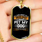 Drink and Pet My Dog Necklace Stainless Steel or 18k Gold Dog Tag 24" Chain-Express Your Love Gifts