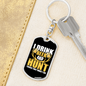 Drink Beer & Hunt Keychain Stainless Steel or 18k Gold Dog Tag Keyring-Express Your Love Gifts