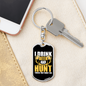 Drink Beer & Hunt Keychain Stainless Steel or 18k Gold Dog Tag Keyring-Express Your Love Gifts