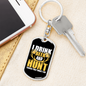 Drink Beer & Hunt Keychain Stainless Steel or 18k Gold Dog Tag Keyring-Express Your Love Gifts