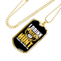 Drink Beer & Hunt Necklace Stainless Steel or 18k Gold Dog Tag 24" Chain-Express Your Love Gifts