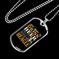 Drink Beer With Beagle Necklace Stainless Steel or 18k Gold Dog Tag 24" Chain-Express Your Love Gifts