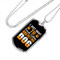 Drink Coffee & Pet Dog Necklace Stainless Steel or 18k Gold Dog Tag 24" Chain-Express Your Love Gifts