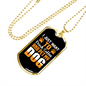 Drink Coffee & Pet Dog Necklace Stainless Steel or 18k Gold Dog Tag 24" Chain-Express Your Love Gifts