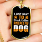 Drink Coffee & Pet Dog Necklace Stainless Steel or 18k Gold Dog Tag 24" Chain-Express Your Love Gifts