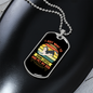 Drink Coffee and Pet My Dog Necklace Stainless Steel or 18k Gold Dog Tag 24" Chain-Express Your Love Gifts
