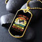 Drink Coffee and Pet My Dog Necklace Stainless Steel or 18k Gold Dog Tag 24" Chain-Express Your Love Gifts