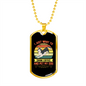 Drink Coffee and Pet My Dog Necklace Stainless Steel or 18k Gold Dog Tag 24" Chain-Express Your Love Gifts