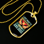 Drink Wine and Pet My Dog Blue Necklace Stainless Steel or 18k Gold Dog Tag 24" Chain-Express Your Love Gifts