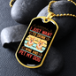 Drink Wine and Pet My Dog Pine Necklace Stainless Steel or 18k Gold Dog Tag 24" Chain-Express Your Love Gifts