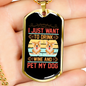 Drink Wine and Pet My Dog Pine Necklace Stainless Steel or 18k Gold Dog Tag 24" Chain-Express Your Love Gifts