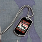 Drink Wine and Pet My Dog Siberian Necklace Stainless Steel or 18k Gold Dog Tag 24" Chain-Express Your Love Gifts
