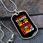 Drink Wine & Rescue Dogs Necklace Stainless Steel or 18k Gold Dog Tag 24" Chain-Express Your Love Gifts