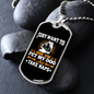 Drink Wine Pet My Dog And Naps Necklace Stainless Steel or 18k Gold Dog Tag 24" Chain-Express Your Love Gifts
