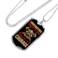 Driven By Courage Firefighter Gift Stainless Steel or 18k Gold Dog Tag 24" Chain-Express Your Love Gifts