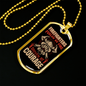 Driven By Courage Firefighter Gift Stainless Steel or 18k Gold Dog Tag 24" Chain-Express Your Love Gifts