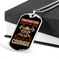 Driven By Courage Firefighter Gift Stainless Steel or 18k Gold Dog Tag 24" Chain-Express Your Love Gifts