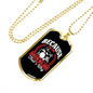 Drum Major Necklace Stainless Steel or 18k Gold Dog Tag 24" Chain-Express Your Love Gifts