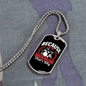 Drum Major Necklace Stainless Steel or 18k Gold Dog Tag 24" Chain-Express Your Love Gifts