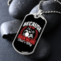 Drum Major Necklace Stainless Steel or 18k Gold Dog Tag 24" Chain-Express Your Love Gifts