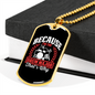 Drum Major Necklace Stainless Steel or 18k Gold Dog Tag 24" Chain-Express Your Love Gifts