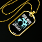 Drum Major Sister Necklace Stainless Steel or 18k Gold Dog Tag 24" Chain-Express Your Love Gifts