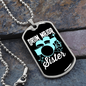Drum Major Sister Necklace Stainless Steel or 18k Gold Dog Tag 24" Chain-Express Your Love Gifts