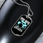 Drum Major Sister Necklace Stainless Steel or 18k Gold Dog Tag 24" Chain-Express Your Love Gifts