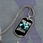 Drum Major Sister Necklace Stainless Steel or 18k Gold Dog Tag 24" Chain-Express Your Love Gifts