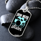 Drum Major Sister Necklace Stainless Steel or 18k Gold Dog Tag 24" Chain-Express Your Love Gifts