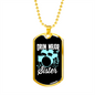 Drum Major Sister Necklace Stainless Steel or 18k Gold Dog Tag 24" Chain-Express Your Love Gifts