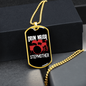 Drum Major Stepmother Necklace Stainless Steel or 18k Gold Dog Tag 24" Chain-Express Your Love Gifts