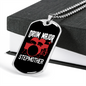 Drum Major Stepmother Necklace Stainless Steel or 18k Gold Dog Tag 24" Chain-Express Your Love Gifts