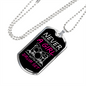 Drummer Necklace A Girl With a Drumset Necklace Stainless Steel or 18k Gold Dog Tag 24" Chain-Express Your Love Gifts